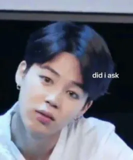 🤨 Jimin did i ask meme, kpop, reaction, idol, jimin telegram sticker