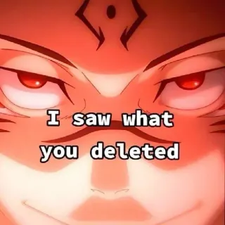 👿 Ryomen Sukuna Jujutsu Kaisen I saw what you deleted telegram sticker
