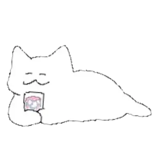 🙂 cat, cute, animal, pet, cartoon, sleepy telegram sticker