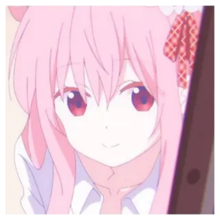 🩺 dziewczyna anime, różowe włosy, słodka, manga, kreskówka whatsapp sticker
