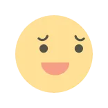 😰 emoji, smiley, face, happy, yellow whatsapp sticker