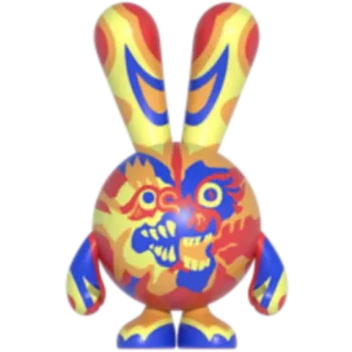 🇻🇪 กระต่าย, ของเล่น, ศิลปะ, มีสีสัน, นามธรรม, บันนี่ telegram sticker