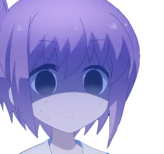 😨 anime, preocupada, suor, garota, nervosa telegram sticker