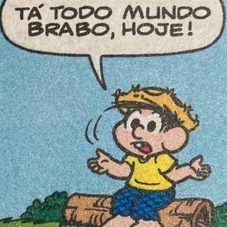😡 TÁ TODO MUNDO BRAVO, HOJE! kartun, komik, marah, balon kata telegram sticker