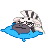 😴 zebra, sleeping, pillow, cartoon, animal telegram sticker