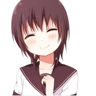 😊 Anime, Niedlich, Mädchen, Lächeln, Glücklich whatsapp sticker