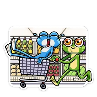 Лягуш и Квакуша (@TgSticker) telegram stickers