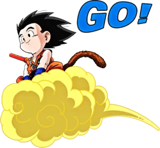 🏃 Goku Dragon Ball GO! goku, dragon ball, anime, awan, anak telegram sticker