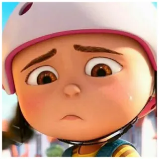 😭 Agnes Despicable Me kartun, film, animasi, karakter, anak, sedih, helm telegram sticker