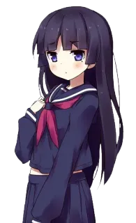 😫 Anime, Gadis, Seragam sekolah, Lucu, Kartun, Manga telegram sticker