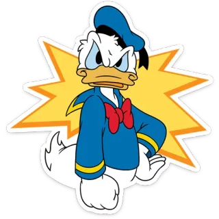 😠 Donald Duck мультфильм, Дисней, утка, персонаж telegram sticker