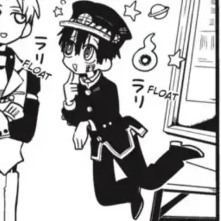 🍚 Hanako Toilet-bound Hanako-kun FLOAT anime, manga, Hanako-kun, cute, chibi, Japanese, ghost telegram sticker