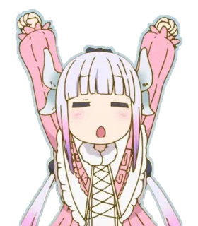 🥱 Kanna Kamui Miss Kobayashi's Dragon Maid anime, dragon, kanna, cute, kawaii telegram sticker