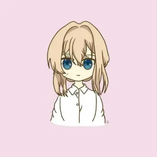 😐 Violet Evergarden anime, garota, personagem, fofo, violet evergarden, animação whatsapp sticker
