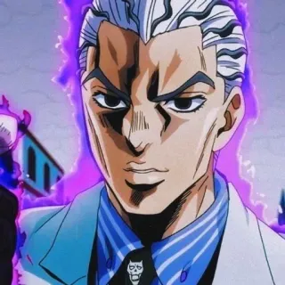 🐈 Yoshikage Kira JoJo's Bizarre Adventure อนิเมะ, ผู้ร้าย, ชุดสูท, นักฆ่า telegram sticker