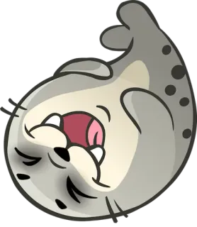 😆 foca, animal, lindo, dibujos animados telegram sticker