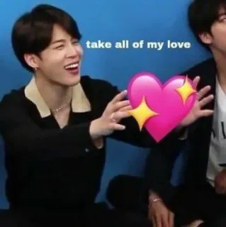💖 Jimin take all of my love kpop, love, heart, jimin, bts, affection telegram sticker