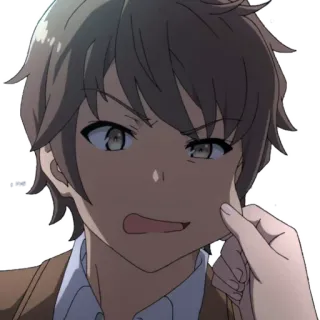 🤗 Sakuta Azusagawa Rascal Does Not Dream of Bunny Girl Senpai Anime, Personaggio, Sakuta Azusagawa, Rascal Does Not Dream of Bunny Girl Senpai, Adesivo, Uomo, Ragazzo telegram sticker