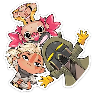 👋 dessin animé, personnage, illustration, autocollant telegram sticker