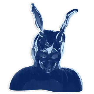 🐰 Frank the Rabbit Donnie Darko bunny, rabbit, mask, movie, dark, eerie whatsapp sticker