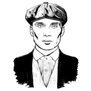 🥃 Thomas Shelby Peaky Blinders Thomas Shelby, Peaky Blinders, character, tv show, gangster, portrait telegram sticker