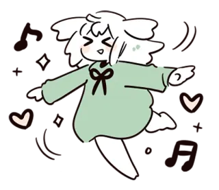 😆 mignon, kawaii, chibi, étincelle, coeur, illustration, dessin animé, fantaisiste telegram sticker