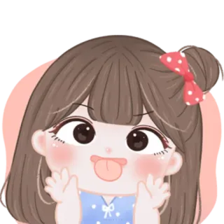🎀 cartoon, girl, cute, animated, sticker telegram sticker