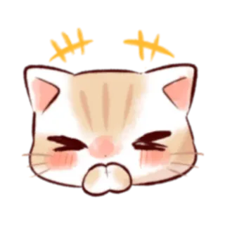 🤣 кот, милый, стикер, животное, каваий whatsapp sticker