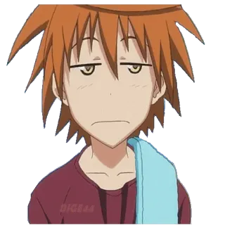 😒 anime, manga, cartoon, boy, character telegram sticker