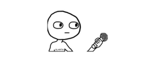 🔰 My weekfu microphone, interview, cartoon telegram sticker