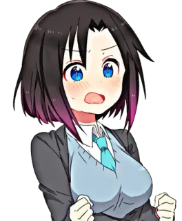🐉 Kobayashi Miss Kobayashi's Dragon Maid Anime, Dibujos animados, Lindo, Mujer, Dragón, Waifu telegram sticker