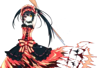 😏 Anime, Menina, Arma, Vestido, Espada telegram sticker