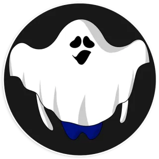 👻 ghost, spooky, halloween, cartoon, friendly telegram sticker