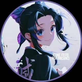 ⭐ Shinobu Kocho Demon Slayer ICONE FEITO POR BNCANCI anime, demon slayer, shinobu kocho, icon, portrait, cartoon whatsapp sticker
