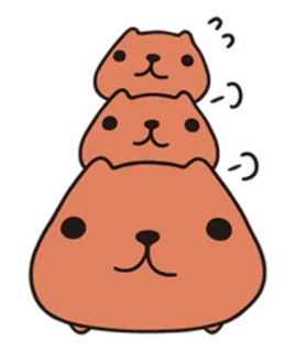 Kapibara-san | @cutestickers4you whatsapp stickers