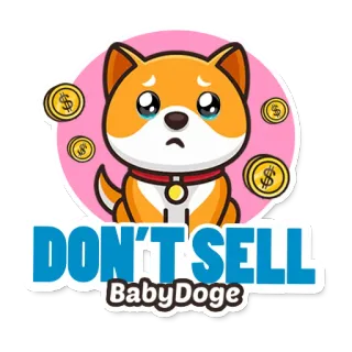 ❌ DON'T SELL BabyDoge doge, cryptocurrency, meme, coin, dog, baby doge telegram sticker
