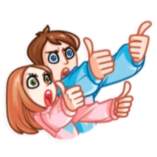 👍 Menschen, Daumen hoch, Positiv, Zustimmung, Bestätigung telegram sticker