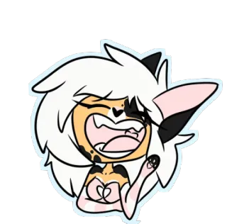 😂 dessin animé, chat, animal, autocollant, mignon, personnage telegram sticker