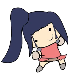 😊 cartoon, meisje, schattig, animatie, personage telegram sticker