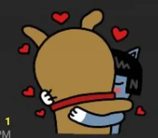 😮‍💨 amour, câlin, dessin animé, mignon, chien, chat whatsapp sticker