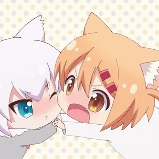 💢 アニメ, 可愛い, ちび, 漫画, 猫耳, かわいい whatsapp sticker