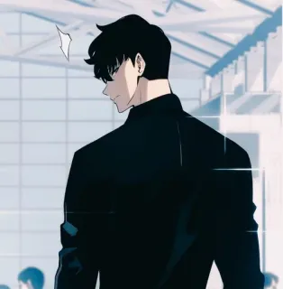 🧬 anime, man, black hair, korean, webtoon telegram sticker