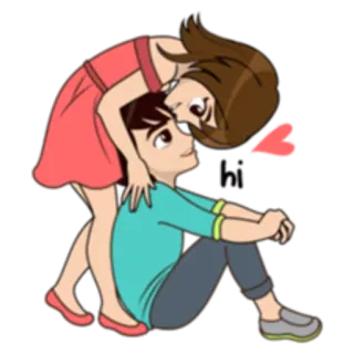 ✋ カップル, 愛, ロマンス, 漫画, 関係 telegram sticker