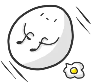 🥚 ovo, comida, café da manhã, desenho animado, fofo telegram sticker