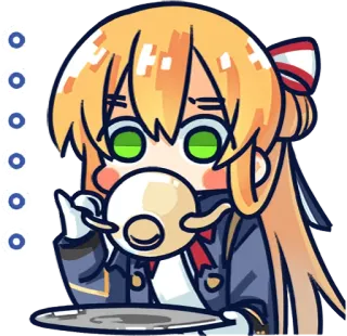 😶 Anime, Chibi, Tee, Kawaii, Süß whatsapp sticker