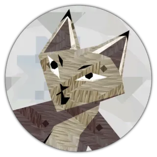 😶 abstract, geometric, cat, animal, mosaic, art, design telegram sticker