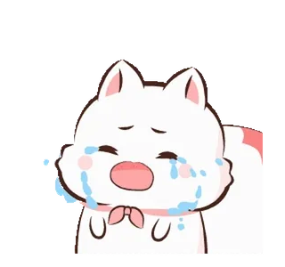 😭 triste, piangere, animale, carino, lacrime telegram sticker