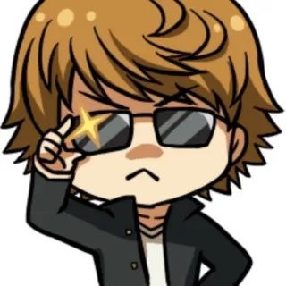 😎 Anime, Lunettes de soleil, Cool, Étincelle, Personnage telegram sticker