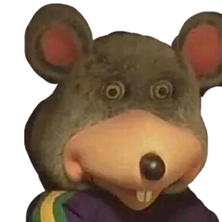 😱 Chuck E. Cheese Maus, Maskottchen, Chuck E. Cheese, Figur, Ratte, Animatronic telegram sticker
