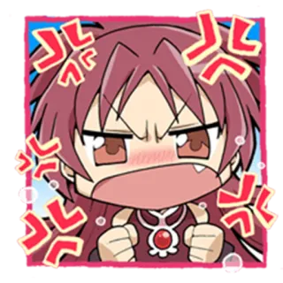 💢 ANGRY!! arrabbiato, anime, adesivo, carino, manga telegram sticker